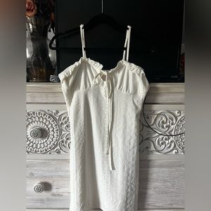 Blush BJ Luna Mini Dress White Thin Strap Dress